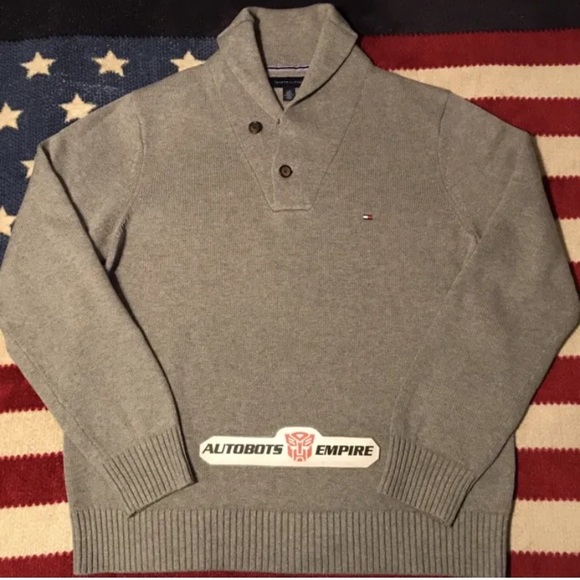 NWOT Vintage Tommy Hilfiger Sweater Shawl L sportsman pwing Hi Tech Rlpc Rlx Cp - Picture 1 of 8